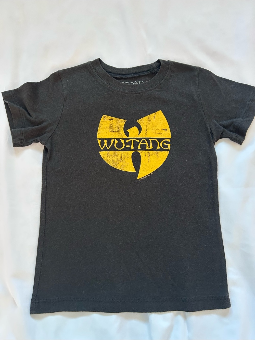 Wu-Tang Kids Black Short Sleeve Graphic Tee with Yellow Logo